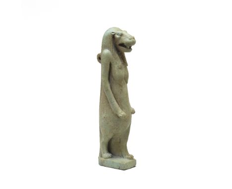  A large Egyptian green faience amulet of Tawaret Third Intermediate Period, circa 1069-664 B.C.11.5cm highFootnotes:Provenan