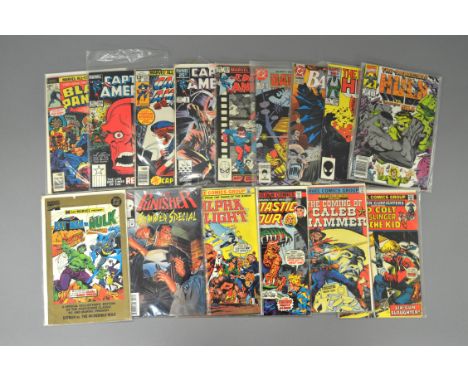Marvel and DC comics: Black Panther no 1; Captain America no 298,225, Annual no 8,281; Batman the New Adventures no 413; Batm
