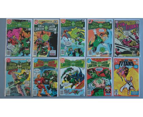 10 DC comics including; Green Lantern Nos. 93, 103, 108, 110, 111, 112, 115 & 121, Teen Titans No. 3 and New Teen Titans No. 
