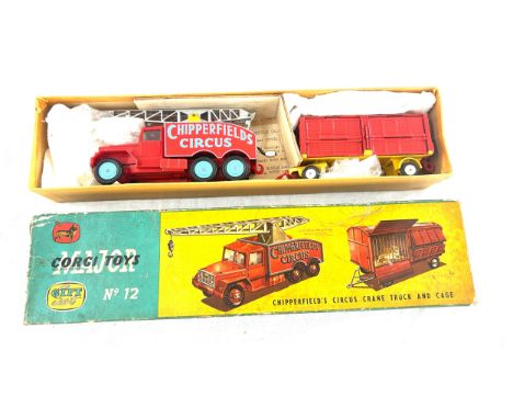 Original and boxed Corgi Toys Major Gift Set No. 12 Chipperfields Circus Crane Truck And Cage 