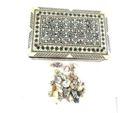 Rough opalist mother of pearl box 