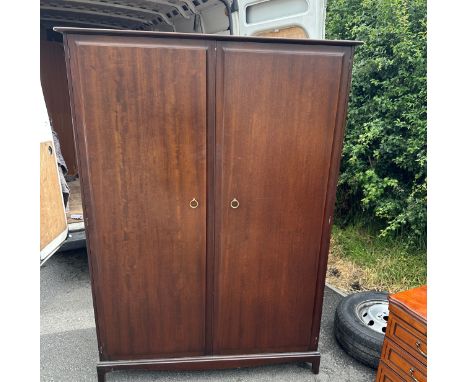 Mahogany stagg wardrobe measures approximately 69inches tall 48 inches wide 22 inches depth 