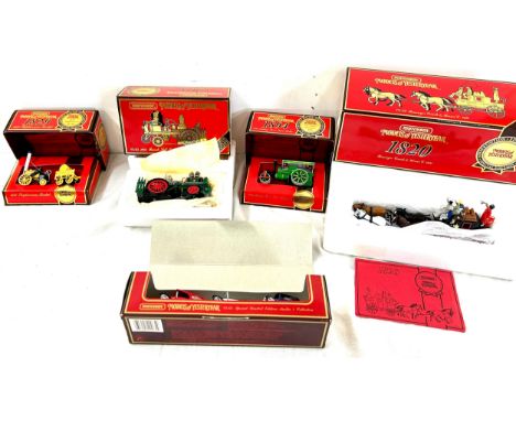 Boxed as new Matchbox Models of Yesteryear Y12-4 1829 Stephensons Rocket Ltd Edition, 1820 Passenger coach and Horses, Y21 18