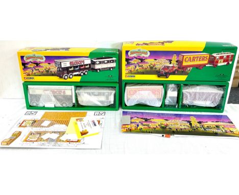 Original, boxed as new Corgi Scammell Highwayman Ballast with closed pole trailer and caravan set, Corgi Classics Showmans Ra
