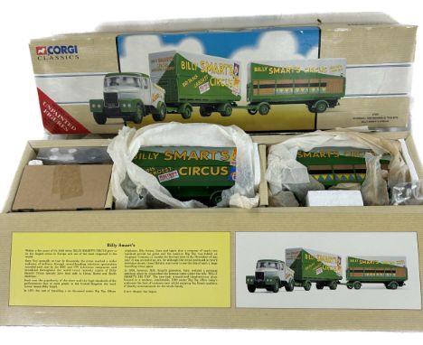 Original as new boxed Corgi 97897 Billy Smarts Circus: Scammell Ballast Two Trailers 