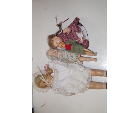 A collection of 4 vintage dolls
