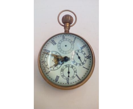 Heavy paperweight/clock, height 19cm