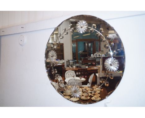 Frameless etched wall mirror 