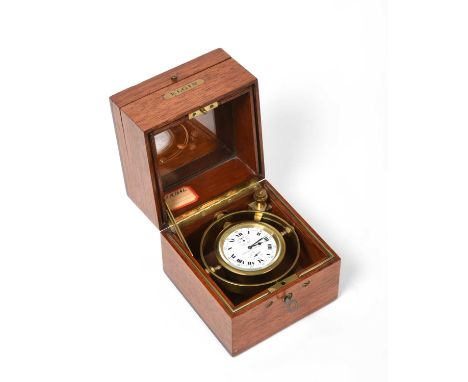 A 40-Hour Power Reserve Gimbal Deck Watch, signed Elgin National Watch Co, 20th century, three tier case, front plaque inscri