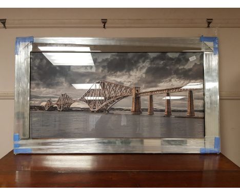 A framed print of a bridge, 100 cm x 50 cm 