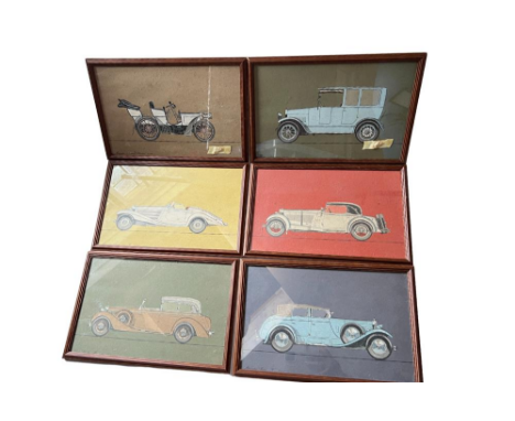 ******Items to be grouped and re offered in our next sale at &pound;40-&pound;60********



6 x Framed Colour Prints of Merce