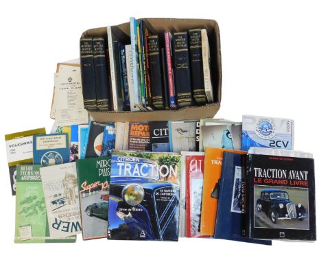 Automobilia related books and club magazines, including The Modern Motor Engineer, Early Cars, Motorcycle Car and Maintenance