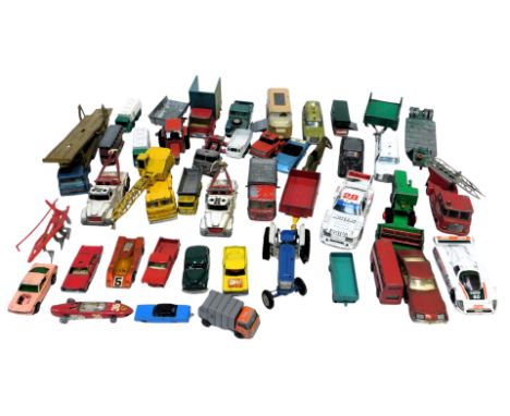 Matchbox and other play worn diecast, including Matchbox Kingsize DAF car transporter, Corgi Toys Bedford tractor unit, Match