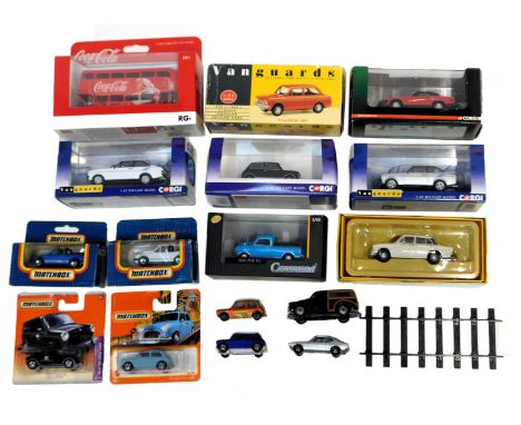 Vanguards, Oxford and other boxed and unboxed diecast, including a Corgi Coca-Cola Routemaster bus, Vanguards VA12611 Ford Es