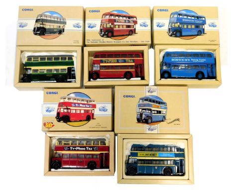 Corgi Classics boxed diecast, including 7202 Guy Arab double decker bus Maidstone, 97301 Guy Arab double decker bus Southampt