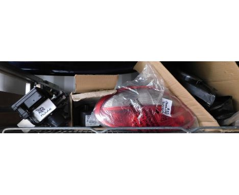 Jaguar car parts, including a Jaguar ABS module, Jaguar intelligent sounder, XK8 nearside and offside rear lamps, Jaguar head