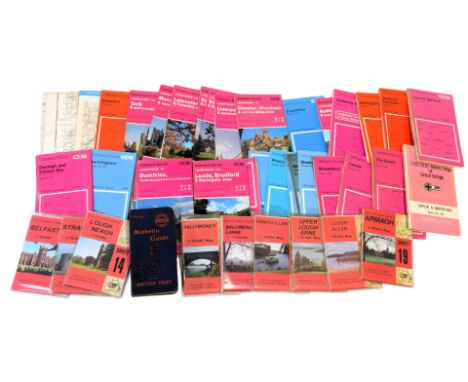 Ordnance Survey and other road maps, for Sheffield and Huddersfield Area, Leicester and Coventry Area, Discoverer Series for 