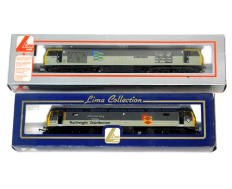 Lima Models OO gauge diesel locomotives, including a class 47 locomotive 47375 Tinsley Traction Depot in Railfreight Distribu