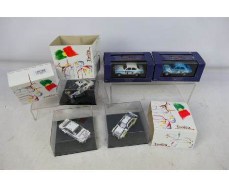 Trofeu - Five boxed diecast 1:43 scale Ford Escort Rally cars from Trofeu. Lot includes Trofeu #517 Ford Escort 1600RS R.Clar