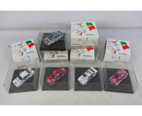 Trofeu - Five boxed 1:43 scale diecast model Rally Cars from Trofeu. Lot includes #1016 Ford Escort MkII RAC Rally 1977; #200
