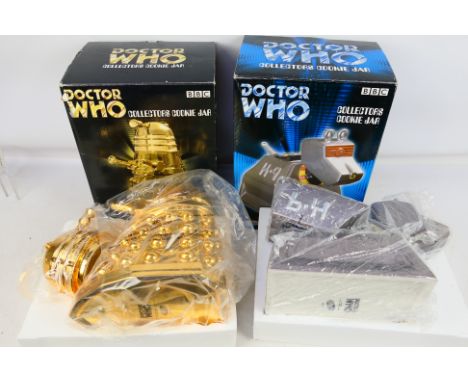 Card Characters Inc - Doctor Who - A pair of boxed Collectors cookie jars to include Gold Plated Limited Edition Dalek and K-