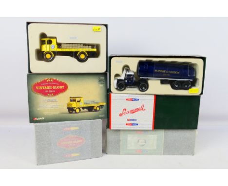Corgi - Unsold Shop Stock - 4 x 1:50 scale diecast vehicles toinclude #CC10702 Scammell Highway man Tanker - Manbre & Garton,