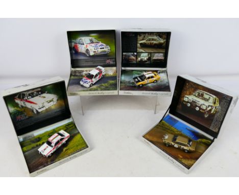 Trofeu - G+Four boxed 1:43 scale diecast Rally Cars from Trofeu 'British Rally Legends' series. Lot consists of BRL05 Ford Es