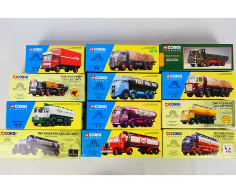 Corgi - Unsold Shop Stock - 12 diecast vehicles in 1:50 scale to include #24302 Leyland Cylindrical Tanker Set Double Diamond