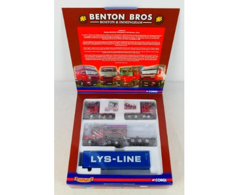 Corgi - A boxed #CC99173 1:50 Scale Benton Bros Boston & Immingham containing a Scania T Topline, DAF XF Super Cab, Scania To