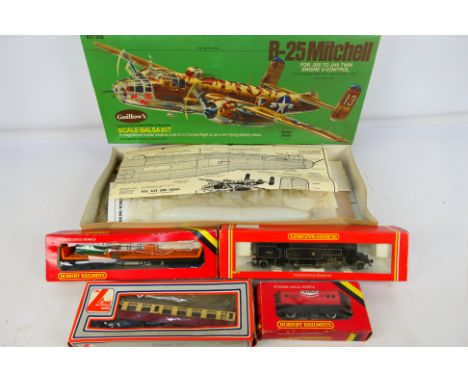 Hornby - Tri-ang - Guillow's - 4 HO/OO model railway items to include R505 LMS 2-6-4T Class 4P 42363, R231 Texaco, R126 Car T