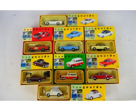 Lledo - Vanguards - 8 x boxes of 1:43 scale diecast vehicles to include VA07400 Triumph Herald Convertible Damson, VA03805 Ho