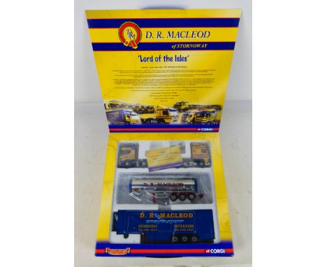 Corgi - A boxed #CC99165 1:50 Scale D.R. Macleod of Stornoway Lord of the Isle Set. Containing a DAF 95XF Scania Topline, Cla