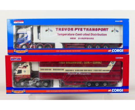Corgi - A pair of 1:50 Scale vehicles to include #CC12922 Scania Topline Fridge Trailer - Trevor Pye Transport and #CC12428 V