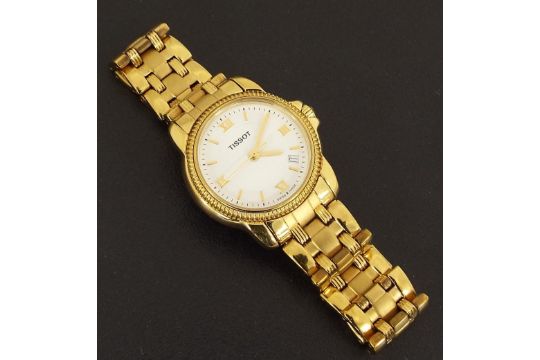 tissot gold plated watch