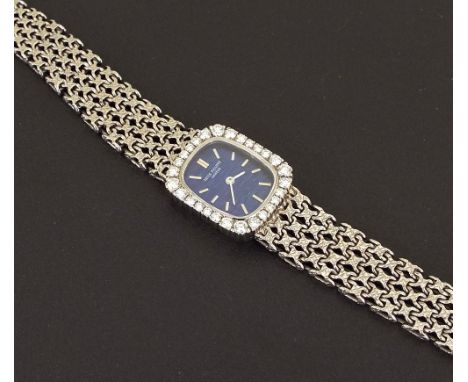 Patek Philippe 18k white gold and diamond lady's bracelet watch, ref. 4102 2, serial no 2719 107, movement no. 1249570, the o