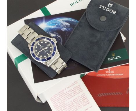 Tudor Prince Oysterdate 'Blue' Submariner stainless steel gentleman's bracelet watch, ref. 76100, ser. no. 992xx, circa 1984,