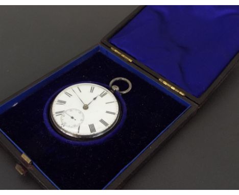 Silver fusee lever pocket watch, London 1874, signed Edwards, London, no. 12379, engine turned case, case maker WB, 47mm; wit