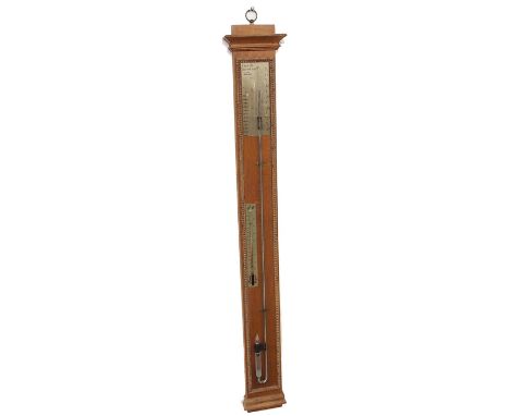 Torricelli oak stick barometer, 41" high