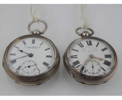 A silver open face pocket watch, dial signed Veracity Watch, J. N. Masters, Rye, the enamel dial with Roman numerals, subsidi