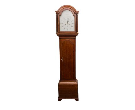 William Payne, Hadleigh an oak longcase, having an eight-day duration movement striking the hours on a bel with the twelve-in