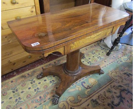 Fine Regency rosewood card table