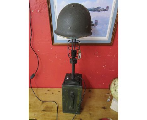 Upcycled military lamp - H: 82cm