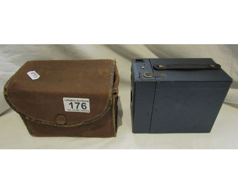 Cased Box Brownie camera by Kodak