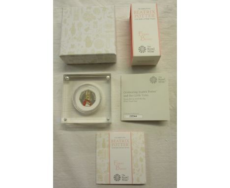 Royal Mint Silver Proof 50 pence coin - Flopsy Bunny - Beatrix Potter 2018 - Boxed with COA