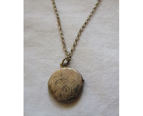 Silver locket &amp; chain