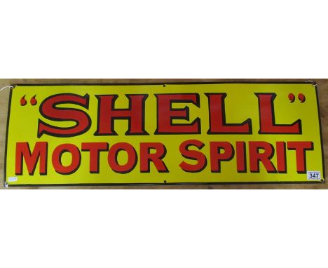 Good quality reproduction enamel sign - Shell Motor Spirit - 91cm x 30cm