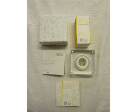 Royal Mint Silver Proof 50 pence coin - Mrs. Tittlemouse - Beatrix Potter 2018 - Boxed with COA
