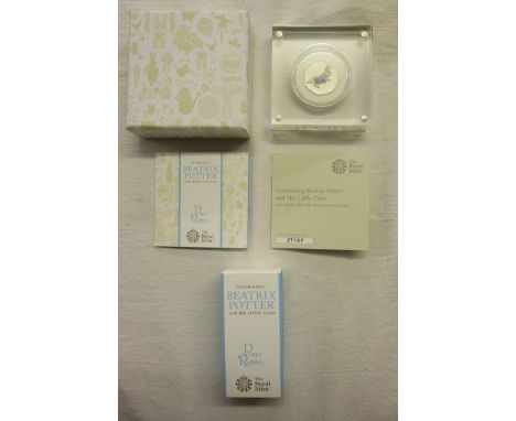 Royal Mint Silver Proof 50 pence coin - Peter Rabbit - Beatrix Potter 2017 - Boxed with COA