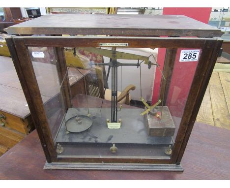 Set of scientific scales in case