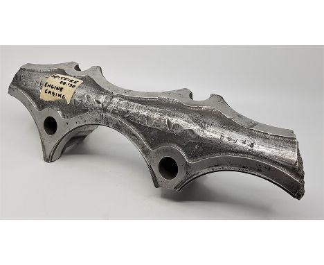 WW2/RAF Interest: Part of a Spitfire engine casing, numbered D9745, length 34.4cm.